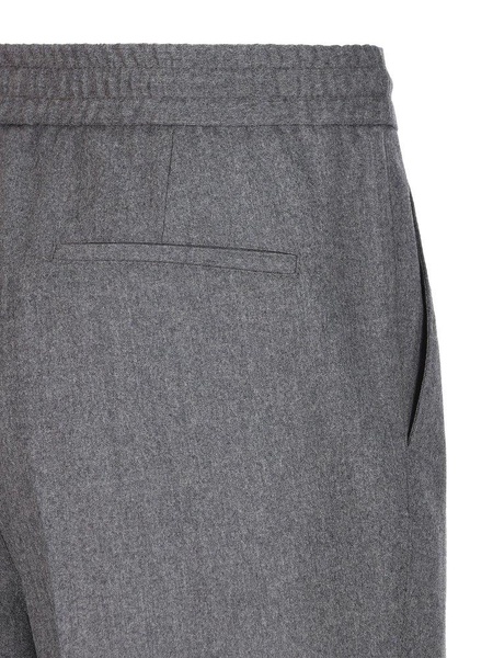 Pleated Tapered Leg Trousers