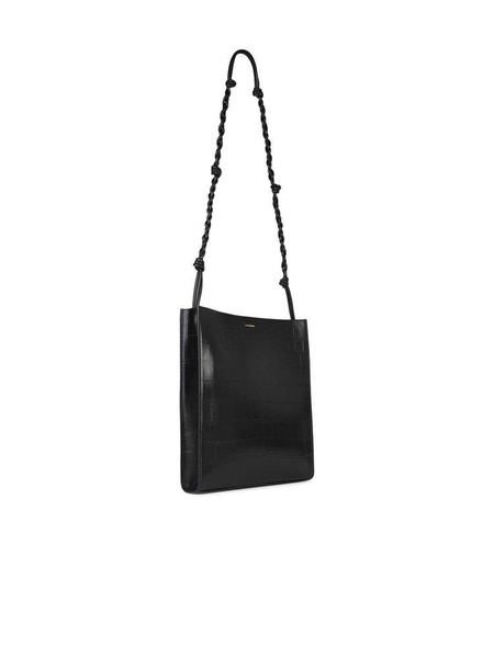 Medium 'tangle' Black Leather Crossbody Bag