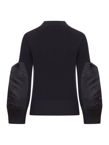 Black Cotton Blend Sweater