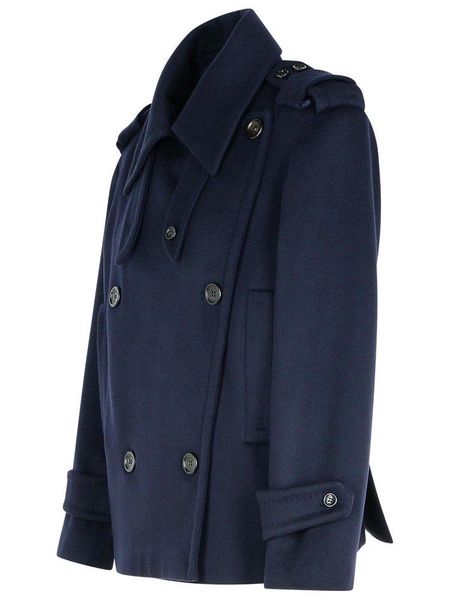 Max Mara 'Laveno' Blue Wool Blend Coat Women