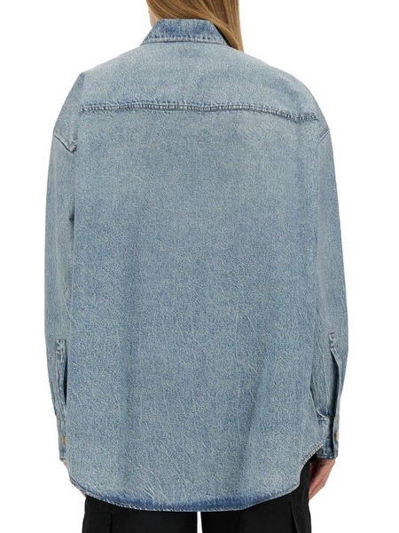 Printed jersey oversize shirt