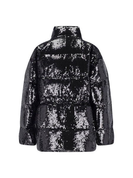 Sequin Embellished Puffer Jacket