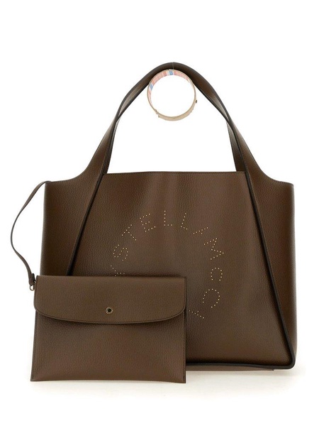 Logo Studded Open-top Tote Bag