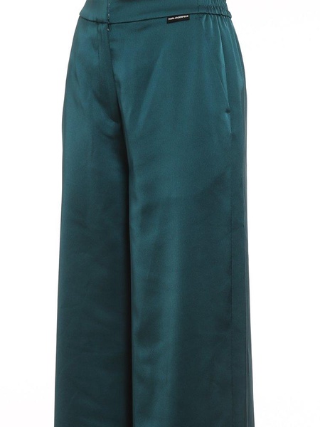 Satin effect trousers
