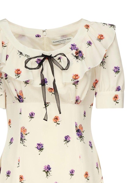 Rose Printed Mini Dress