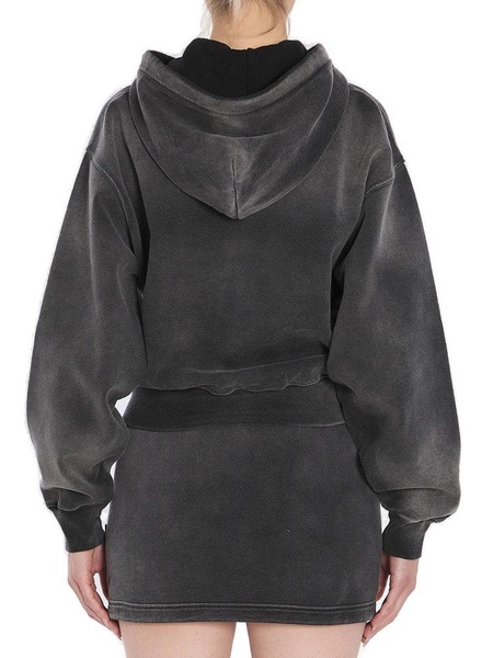 Cropped Hoodie With Crystals