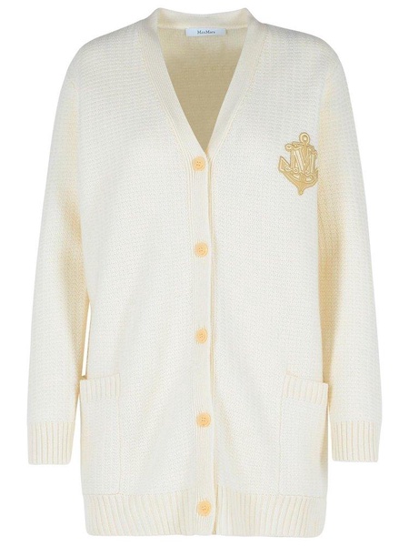 Max Mara 'Ravello' White Wool Blend Cardigan Women