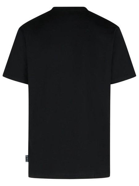 Philipp Plein 'Car Strass' Black Cotton T-Shirt