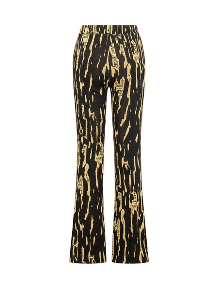 Graphic Printed Slit Flared Pants