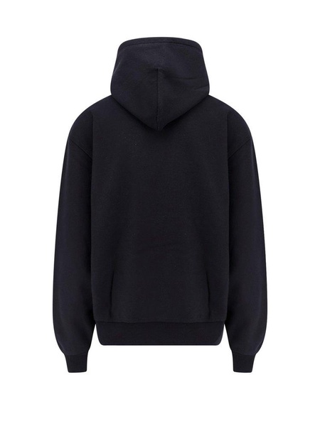 Black cotton blend sweatshirt