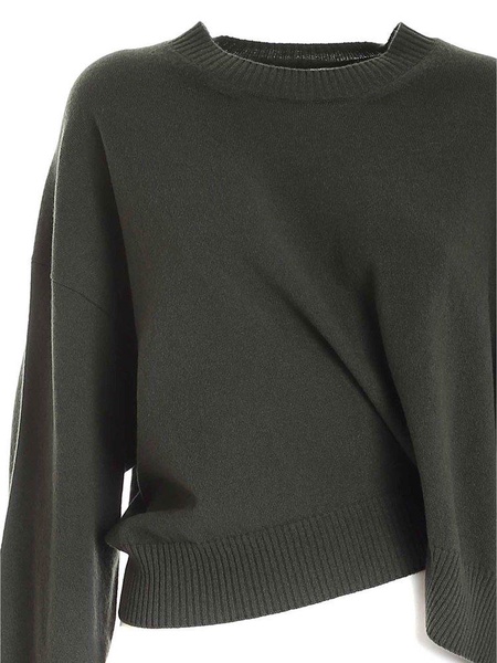 Asymmetrical sweater in green