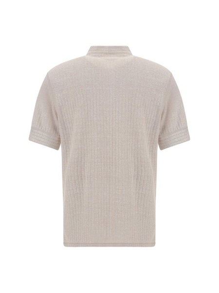 Brunello Cucinelli Men Linen Polo Shirt