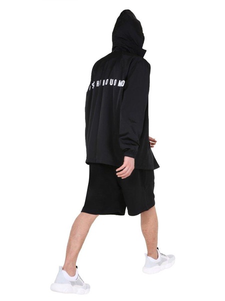 TECHNICAL FABRIC WINDBREAKER WITH LOGO