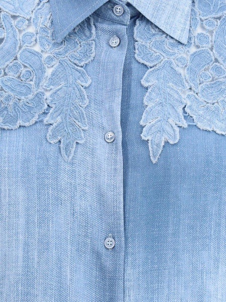 Embroidered denim Shirt