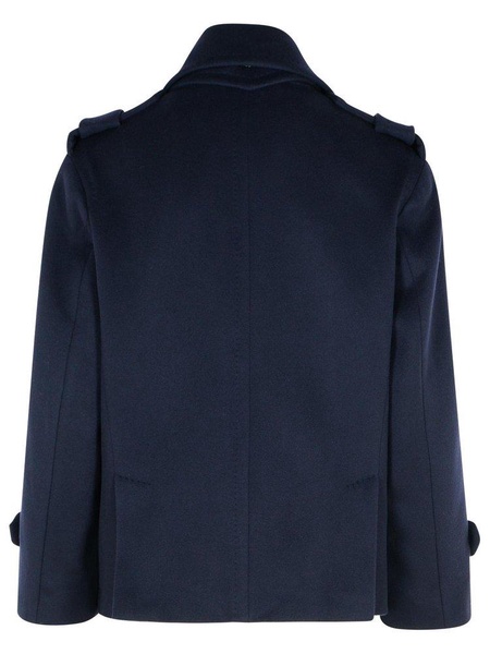 Max Mara 'Laveno' Blue Wool Blend Coat Women
