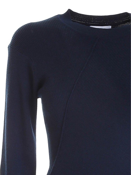 Asymmetrical dress in blue