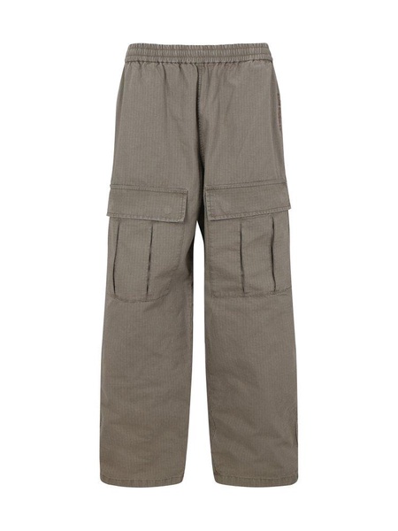 Logo Embroidered Mid-waist Pants
