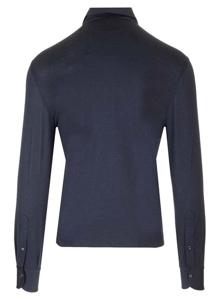 Silk And Cotton Polo Shirt