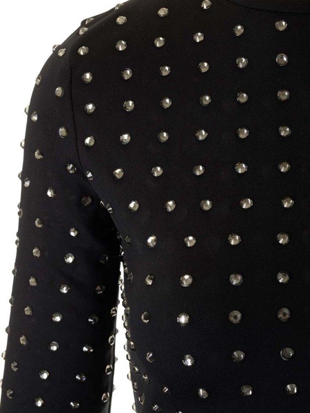All-over Embellished Crewneck Top