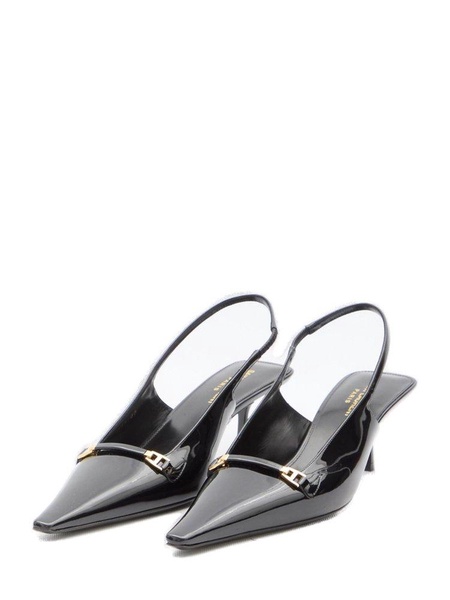 Carine 55 patent leather slingback pumps