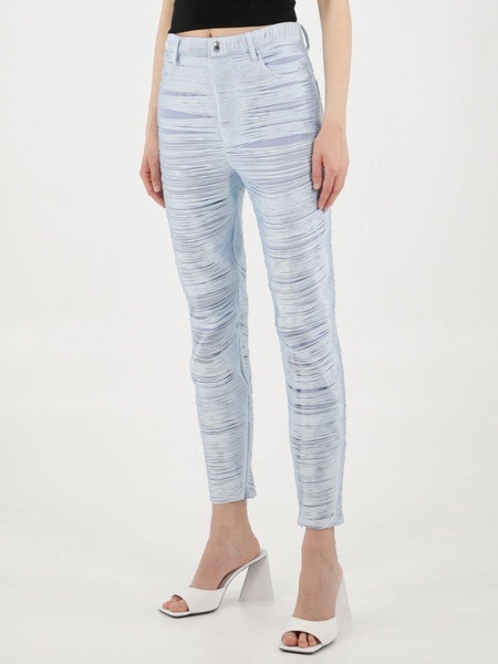 Power Mesh Fringed Pants