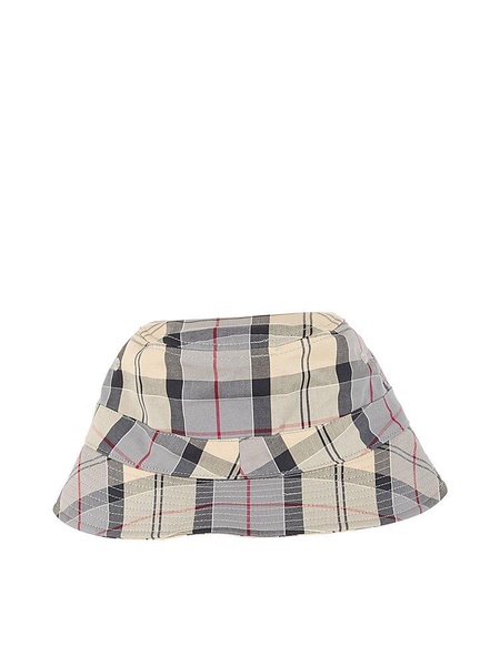 Logo Embroidered Checked Bucket Hat