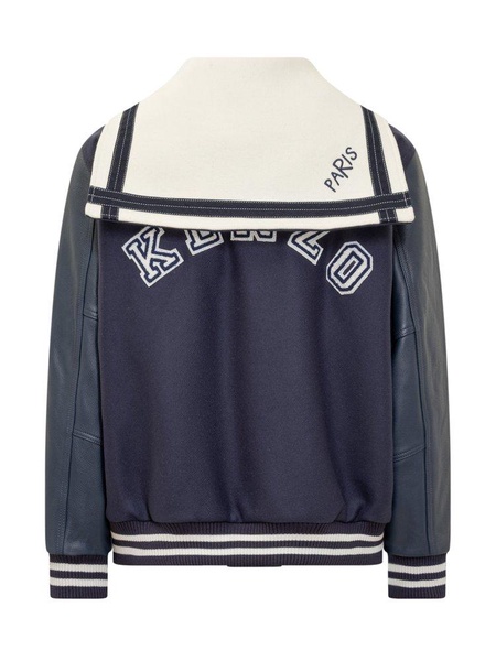 Wool And Leather Bomber Jacket