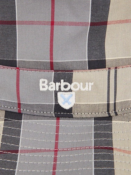 Logo Embroidered Checked Bucket Hat