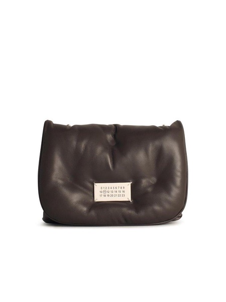 Maison Margiela 'Glam Slam' Grey Leather Crossbody Bag Women