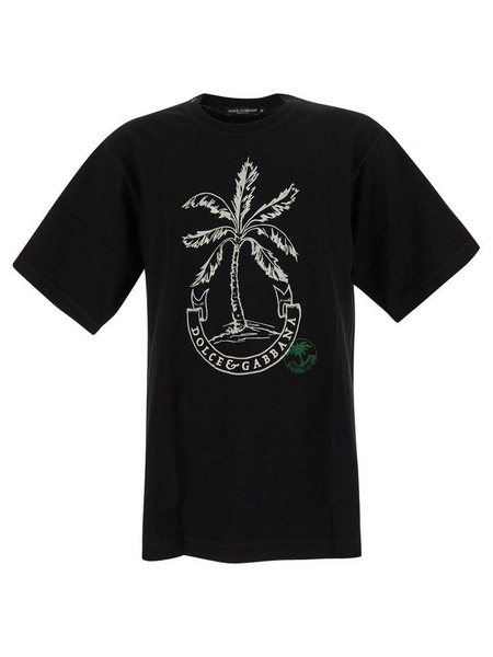 Banana Print Cotton T-shirt