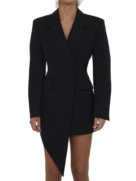 Asymmetric Minidress Blazer In Wool