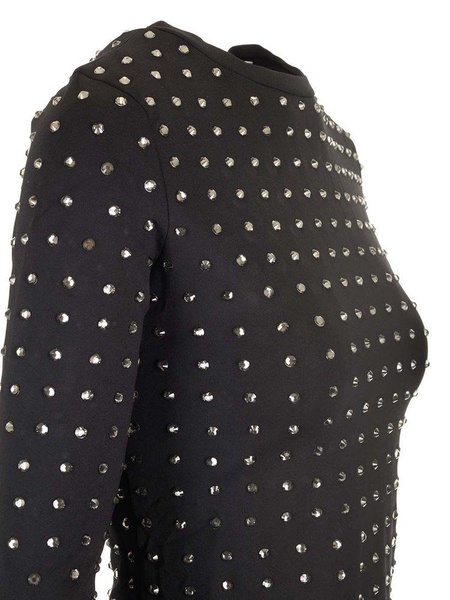 All-over Embellished Crewneck Top