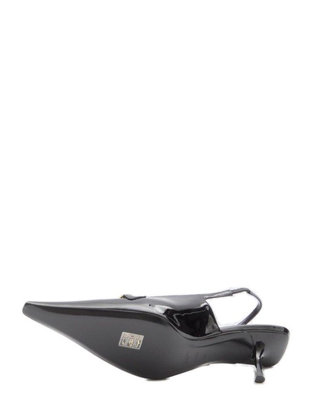 Carine 55 patent leather slingback pumps