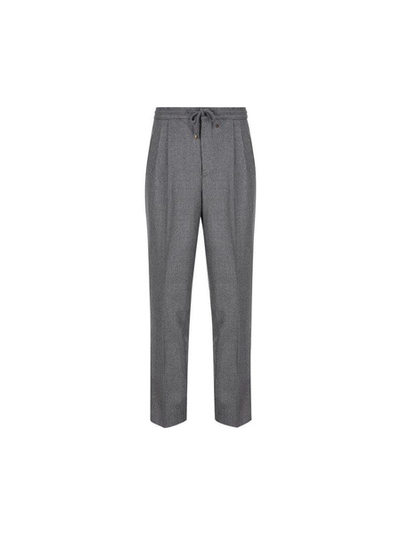 Pleated Tapered Leg Trousers