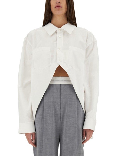COTTON SHIRT WITH SLIT