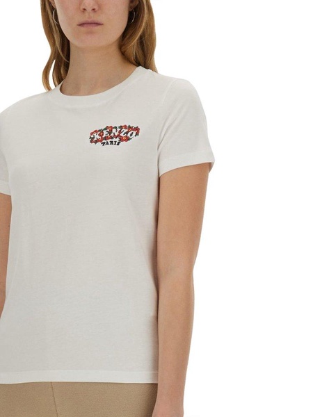 EMBROIDERED COTTON T-SHIRT "VERDY MARKET"