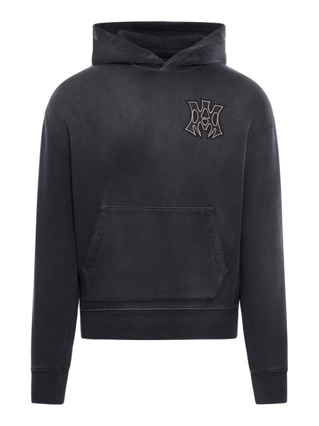 Logo Patch Washed Hooded Sweatshirt