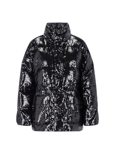 Sequin Embellished Puffer Jacket