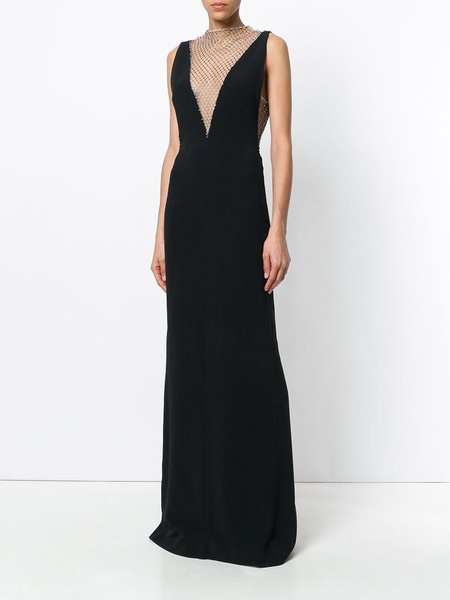 FAUX VISCOSE MIDI DRESS