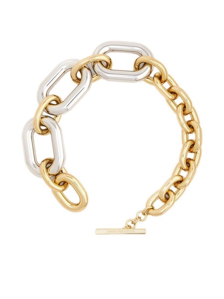 XXL chain necklace in silver and gold-tone brass