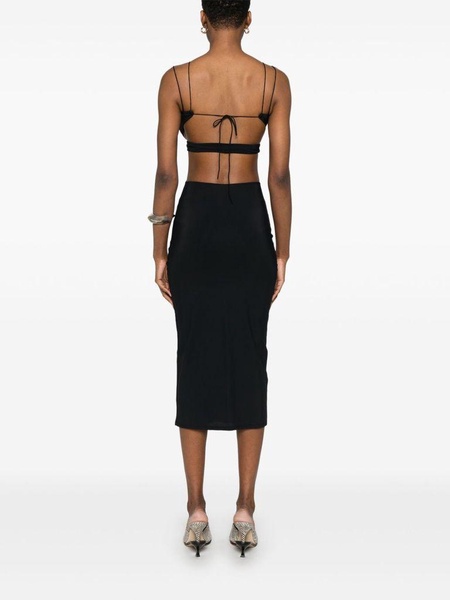 Black midi dress 'Klea' with cut-out details