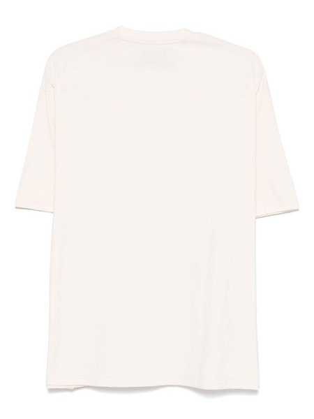 Crew-neck t-shirt in white cotton with logo