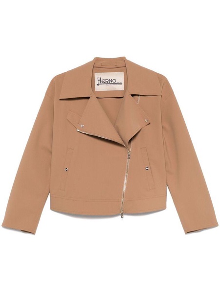 Camel brown jacket with spread collar