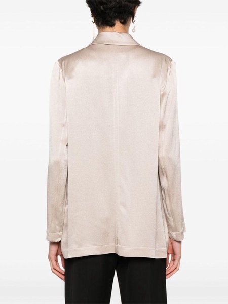 Beige satin blazer