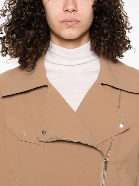 Camel brown jacket with spread collar