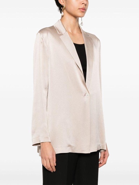 Beige satin blazer