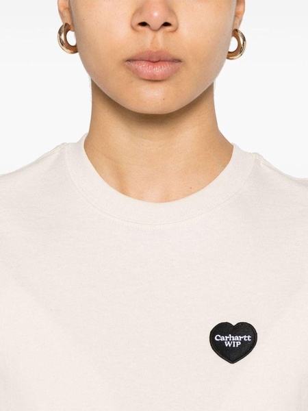 Cotton t-shirt in ivory