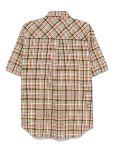 Multicolor checkered cotton shirt with pocket