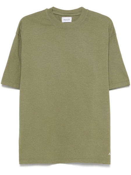 Short sleeves t-shirt in green cotton