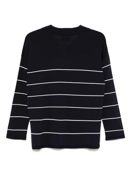 Blue 'Pece' knitwear with white stipes